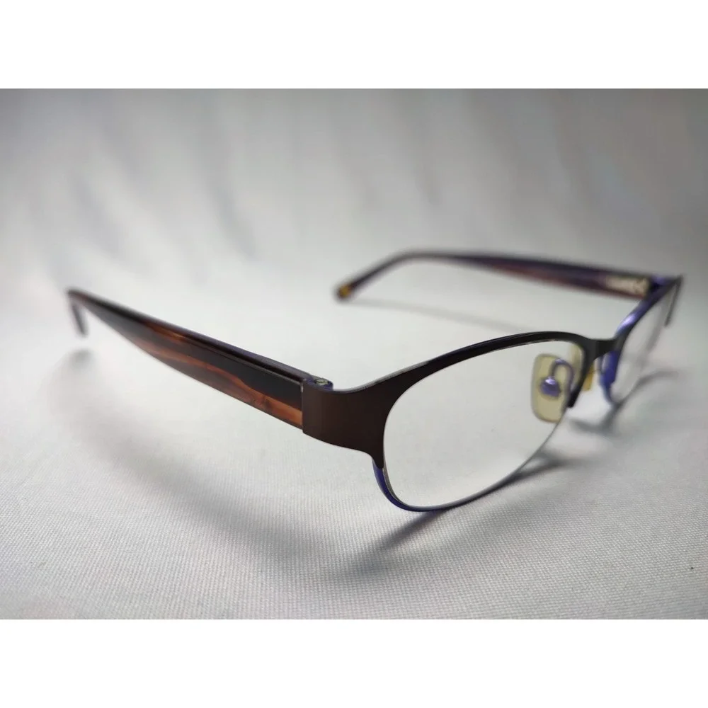 Marchon NYC Uptown Carnegie 210 Eyeglass Frames 51-17-135 Purple Brown